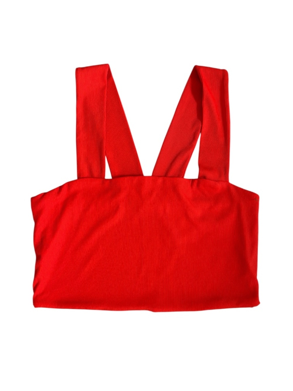 Zara Collection Ribbed Crop Top - Orange Size L